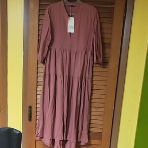 Zara Women's Pink Maxi Dress
